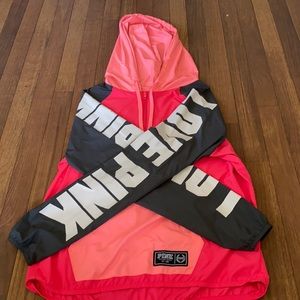 PINK Color-blocked Windbreaker